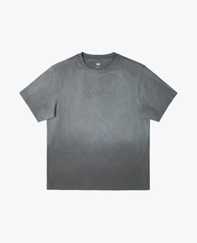  LEE - Áo thun nam cổ tròn tay ngắn phối logo 