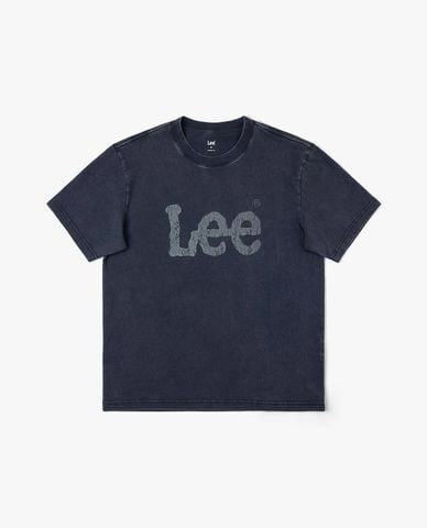  LEE - Áo thun nam cổ tròn tay ngắn in logo 