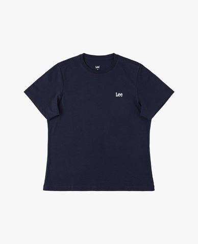  LEE - Áo thun nữ cổ tròn tay ngắn thêu logo 