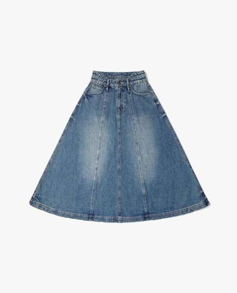 LEE - Chân váy denim midi phom chữ A - LEE Việt Nam