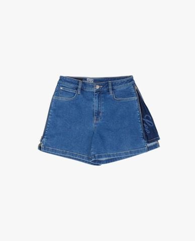  LEE - Quần short jeans nữ phối khóa kéo 