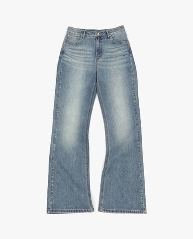  LEE - Quần jeans nữ ống loe wash bạc 