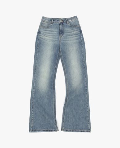  LEE - Quần jeans nữ ống loe wash bạc 
