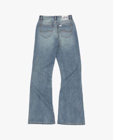  LEE - Quần jeans nữ ống loe wash bạc 
