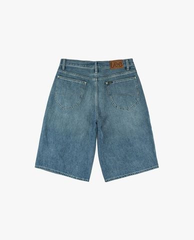  LEE - Quần short jeans nam wash bạc 