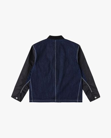  LEE - Áo khoác denim nam cổ bẻ tay dài phối túi 