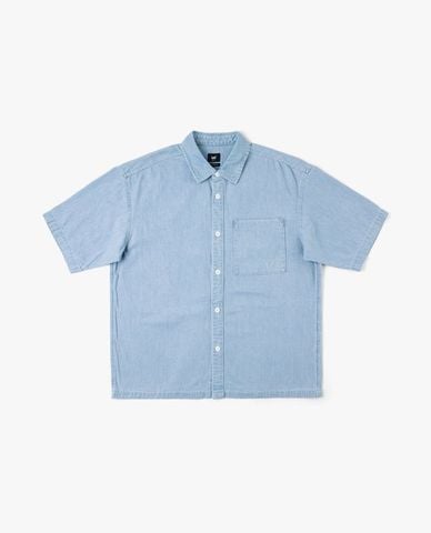  LEE - Áo sơ mi denim nam tay ngắn phối túi 