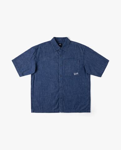  LEE - Áo sơ mi denim nam tay ngắn phối túi 