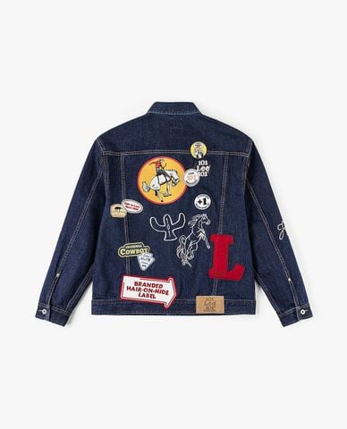  LEE - Áo khoác denim nam cổ bẻ tay dài 101+ 