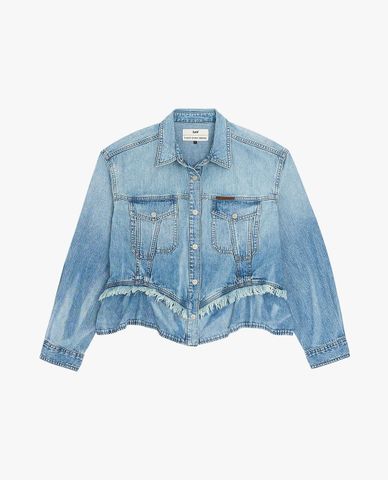  LEE - Áo khoác denim nữ tua rua Lee x Feng Chen Wang 