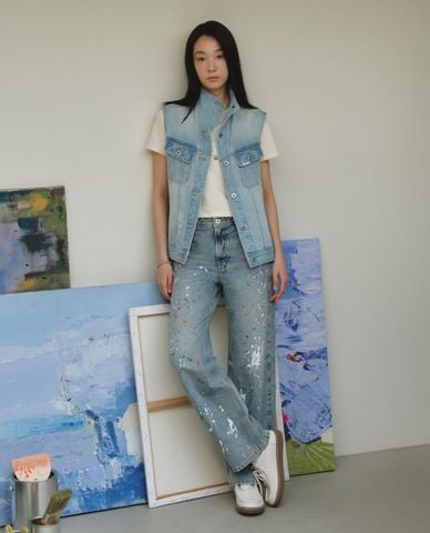  LEE - Quần jeans nữ ống rộng 101+ 