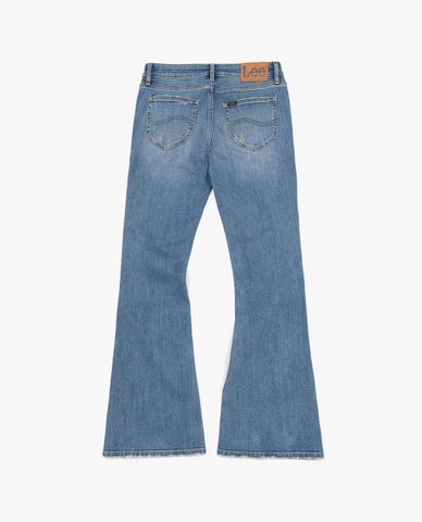  LEE - Quần jeans nữ ống loe wash bạc 