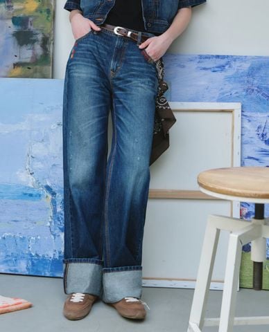  LEE - Quần jeans nữ ống rộng 101+ 