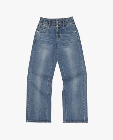  LEE - Quần jeans nữ ống đứng khuy đôi 428 