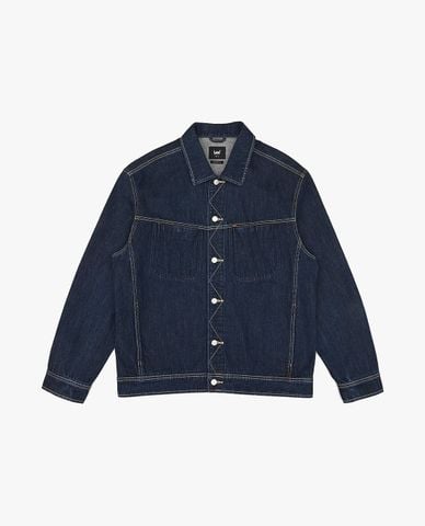  LEE - Áo khoác denim nam tay dài viền chỉ 