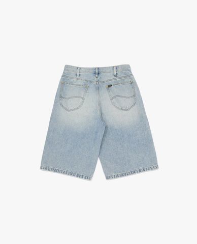 LEE - Quần short jeans nam ống rộng wash bạc 
