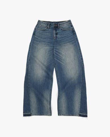  LEE - Quần jeans nữ ống rộng wash bạc 