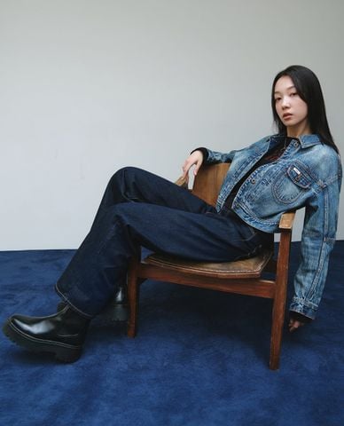  LEE - Áo khoác denim nữ 5 Years Wash Journey 101J Cowboy 