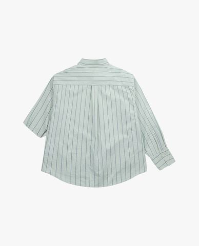  LEE - Áo sơ mi nữ tay dài kẻ sọc phối túi 
