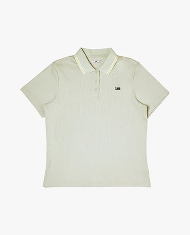  LEE - Áo polo nữ cổ bẻ tay ngắn phối logo 