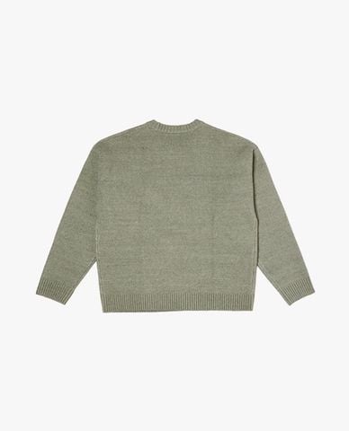  LEE - Áo sweater nam cổ tròn tay dài dệt logo 