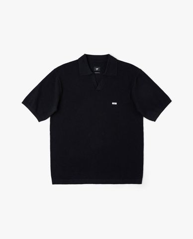  LEE - Áo dệt kim nam cổ bẻ tay ngắn phối logo 