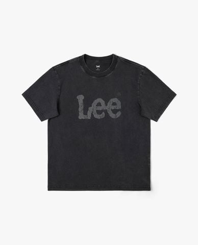  LEE - Áo thun nam cổ tròn tay ngắn in logo 