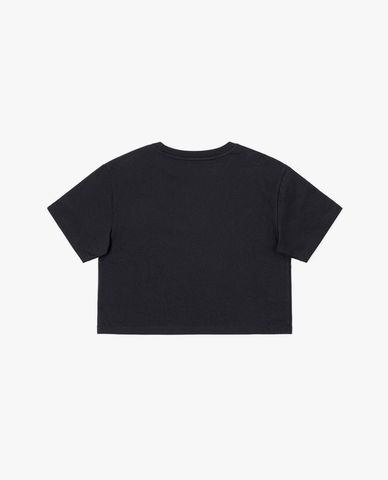  LEE - Áo croptop nữ cổ tròn tay ngắn Indigo Seasonal 