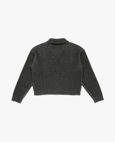  LEE - Áo khoác cardigan nữ phom croptop Indigo 