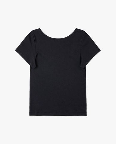  LEE - Áo thun nữ cổ tròn tay ngắn thêu logo 