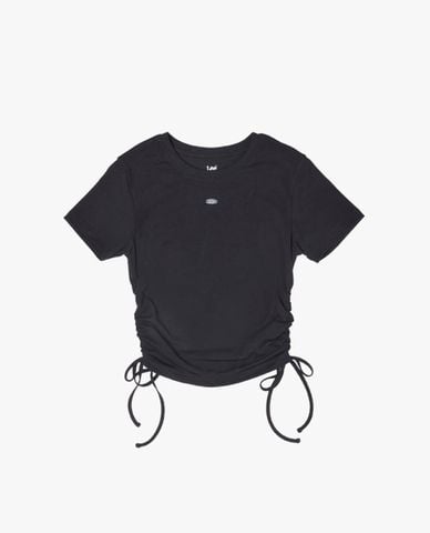 LEE - Áo thun nữ cổ tròn tay ngắn phối dây rút 