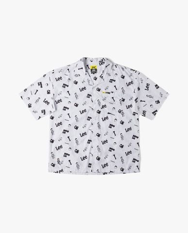  LEE - Áo sơ mi unisex cổ bẻ tay ngắn Mighty Jaxx Seasonal 