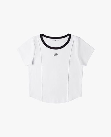  LEE - Áo croptop nữ cổ tròn tay ngắn Modern Seasonal 