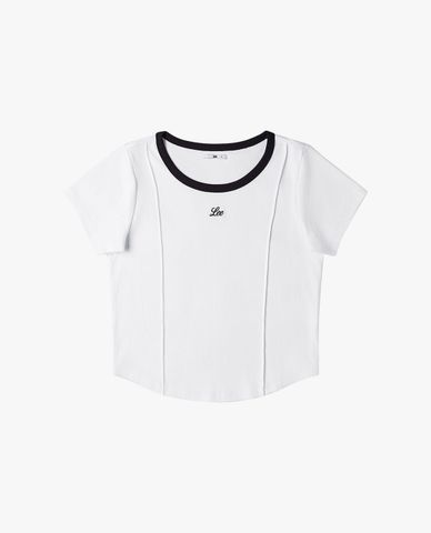  LEE - Áo croptop nữ cổ tròn tay ngắn Modern Seasonal 