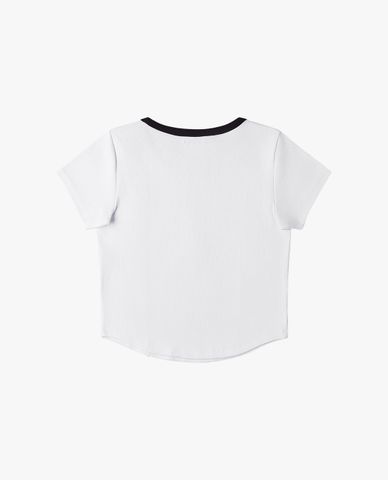  LEE - Áo croptop nữ cổ tròn tay ngắn Modern Seasonal 