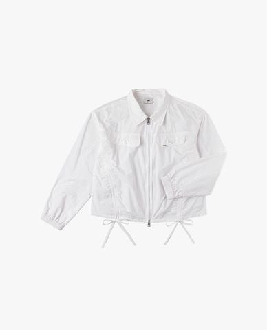  LEE - Áo khoác gió nữ cổ bẻ tay dài phối dây rút 