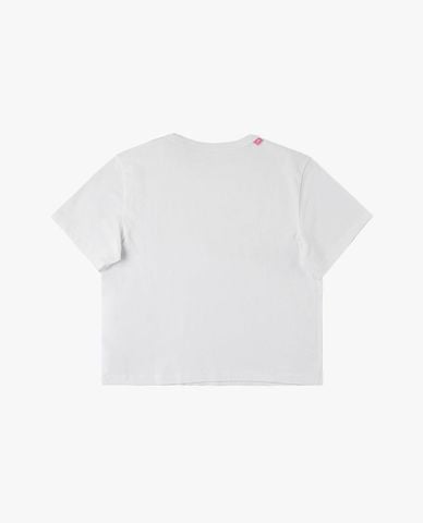  LEE - Áo croptop nữ cổ tròn tay ngắn in logo 