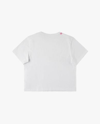  LEE - Áo croptop nữ cổ tròn tay ngắn in logo 