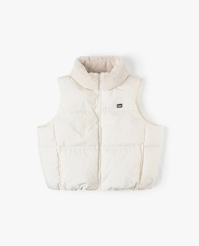  LEE - Áo khoác phao nữ lót lông phom croptop Seasonal 