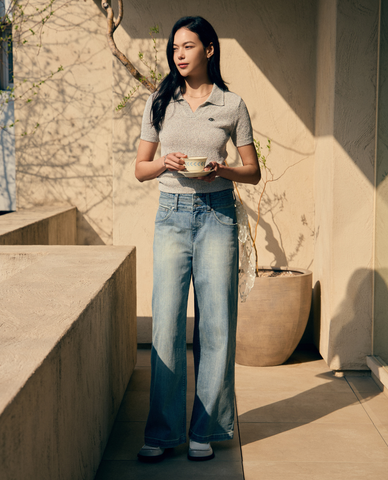  LEE - Quần jeans nữ ống rộng A-line 430 