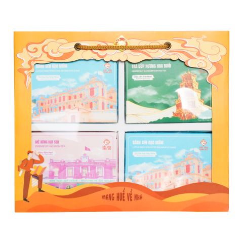 Set Quà 4 Mùa Vàng - Combo Đặc Sản Huế Làm Quà Sang Trọng