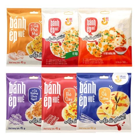 Bánh Ép Huế - Ăn Vặt Huế - Loại Gói, Mix 6 Vị
