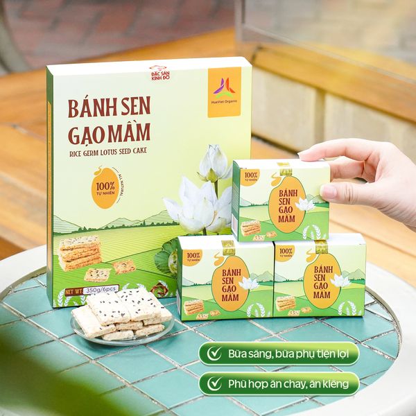 Bánh Sen Gạo Mầm - Bánh Thuần Chay, Ít Ngọt