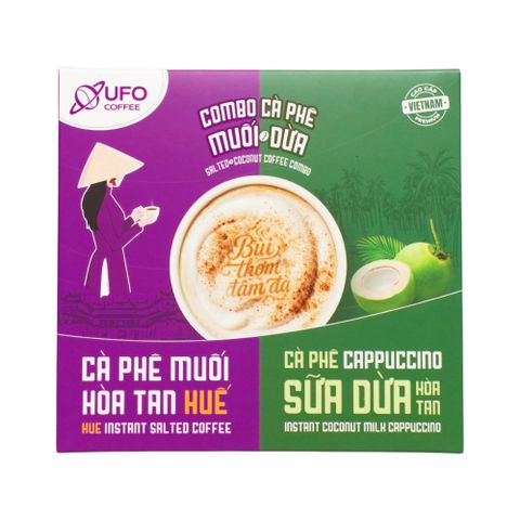 Combo Cà Phê Muối Huế & Cappuccino Sữa Dừa Hòa Tan