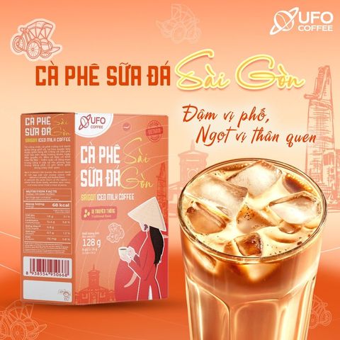 Cà phê sữa đá Sài Gòn hòa tan - UFO Coffee