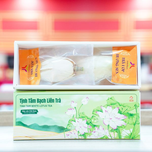 Tịnh Tâm Bạch Liên Trà - Trà Ướp Hoa Sen Trắng Hồ Tịnh Tâm Huế