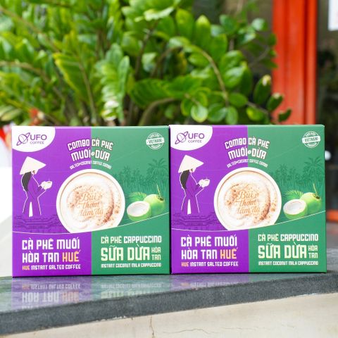 Combo Cà Phê Muối Huế & Cappuccino Sữa Dừa Hòa Tan