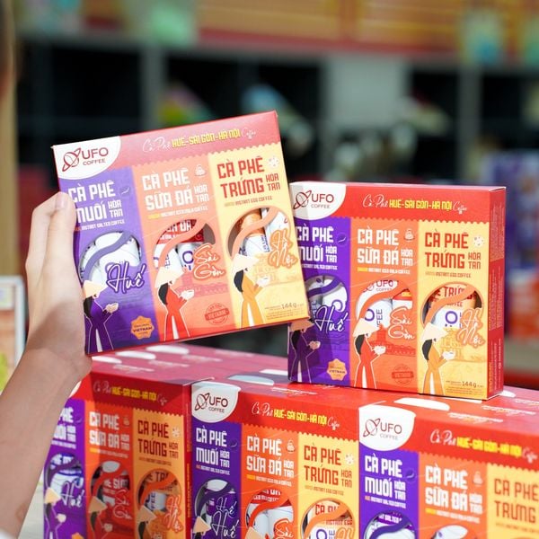 Cà Phê Ba Miền Mix 3 Vị (Cà Phê Trứng Hà Nội - Cà Phê Sữa Đá Sài Gòn - Cà Phê Muối Huế) - UFO Coffee