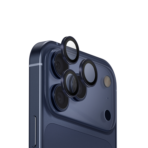 Kính bảo vệ camera len UNIQ OPTIX IPHONE 17 PRO/17 PRO MAX (2025) 6.3/6.9 ALUMINIUM CAMERA LENS PROTECTOR - DEEP NAVY (DEEP NAVY)