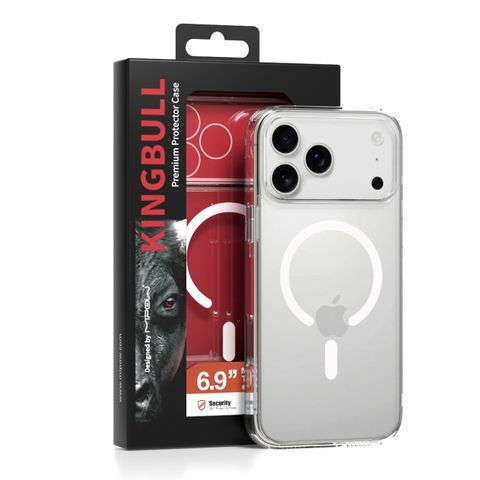 Ốp Lưng Mipow Magsafe Kingbull Tempered Glass Transparent iPhone 17 6.9 inch 2025